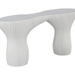 Cadence Console Table, White Stone