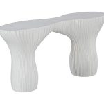 Cadence Console Table, White Stone