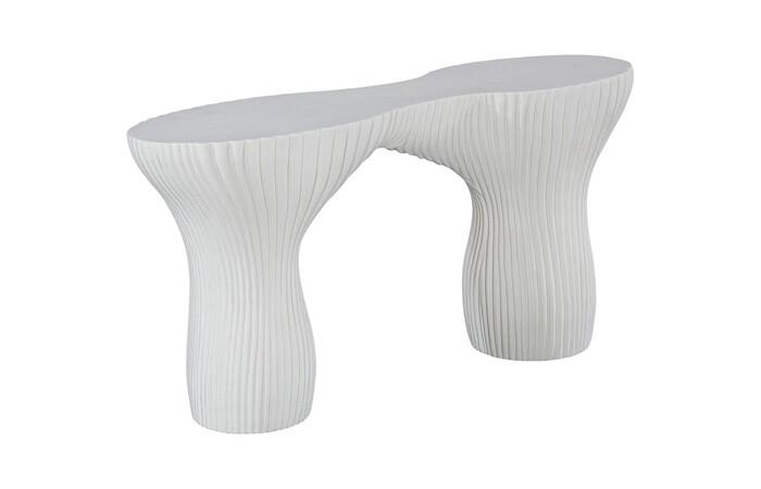Cadence Console Table, White Stone