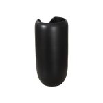 Interval Wood Vase, Black, Small
