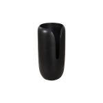 Interval Wood Vase, Black, Small