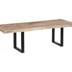 Origins Dining Table, Straight Edge, Weathered Gray, Satin Black Legs