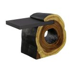 Cantilevered Side Table, Iron, Burnt Edge