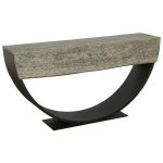 Arc Console Table, Gray Stone, Double Sided
