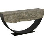 Arc Console Table, Gray Stone, Double Sided