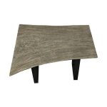 Origins Desk, Gray Stone, Satin Black Legs