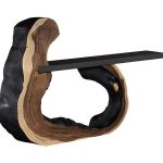 Cantilevered Console Table, Burnt Edge