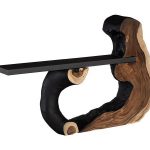 Cantilevered Console Table, Burnt Edge