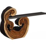Cantilevered Console Table, Burnt Edge