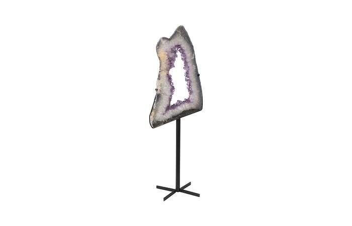 Amethyst Ring Sculpture on Stand, MD