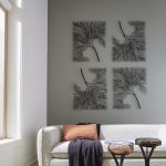 Wire Tree Wall Art, Rectangular, Metal, Black
