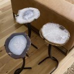 Agate Side Table, Horseshoe Base, Assorted