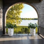 Drape Planter, White Stone