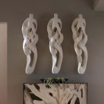 Cast Dancing Wall Sculpture, Passé, Faux Bleached