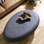 River Stone Coffee Table, Charcoal Stone, Extra Large
