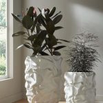 Drape Planter, White Stone, SM