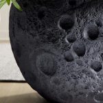 Crater Planter, Black Stone