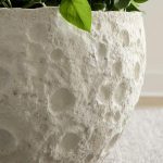 Crater Planter, White Stone
