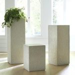 String Theory Pedestal, White Stone, Small