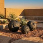 Cast Root Floor Ball, SM, Charcoal Stone