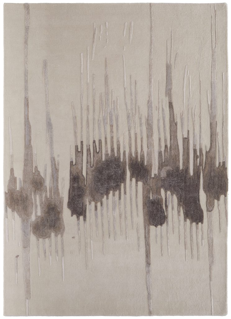 Anya Transitional Abstract, Ivory/Brown/Taupe