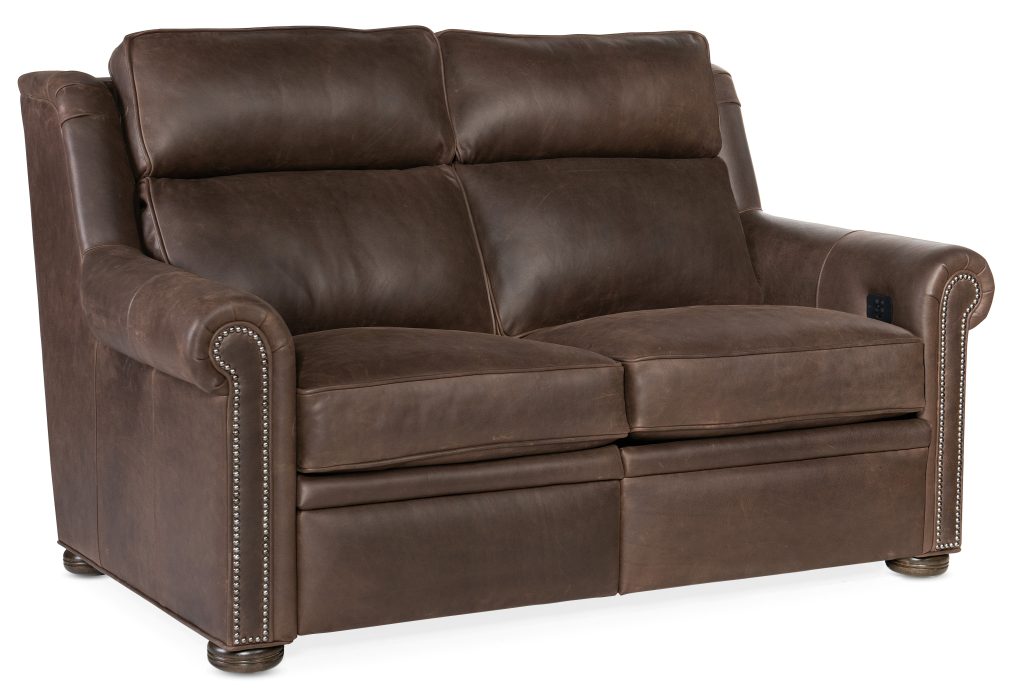 Reece Reclining Loveseat with Power Headrest - Two Piece Back