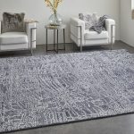 Whitton Modern Abstract, Black/Gray/Ivory
