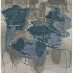 Anya Transitional Abstract, Blue/Gray/Ivory