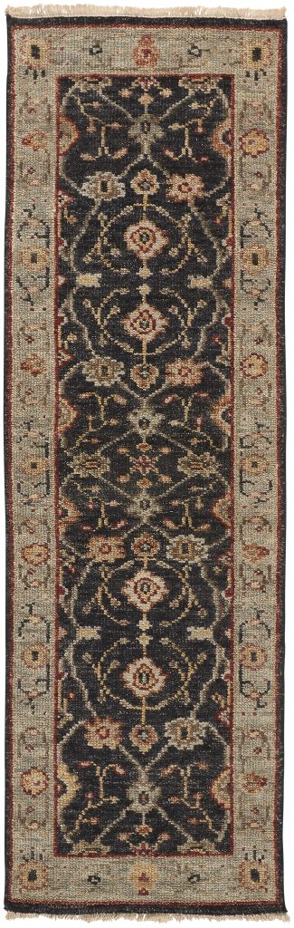 Carrington Traditional Oriental, Black/Gold/Gray