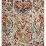 Leylan Transitional Ikat, Tan/Ivory/Orange