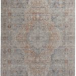 Marquette Transitional Medallion, Gray/Ivory/Orange