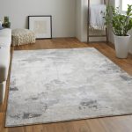 Prasad Modern Watercolor, Ivory/Gray