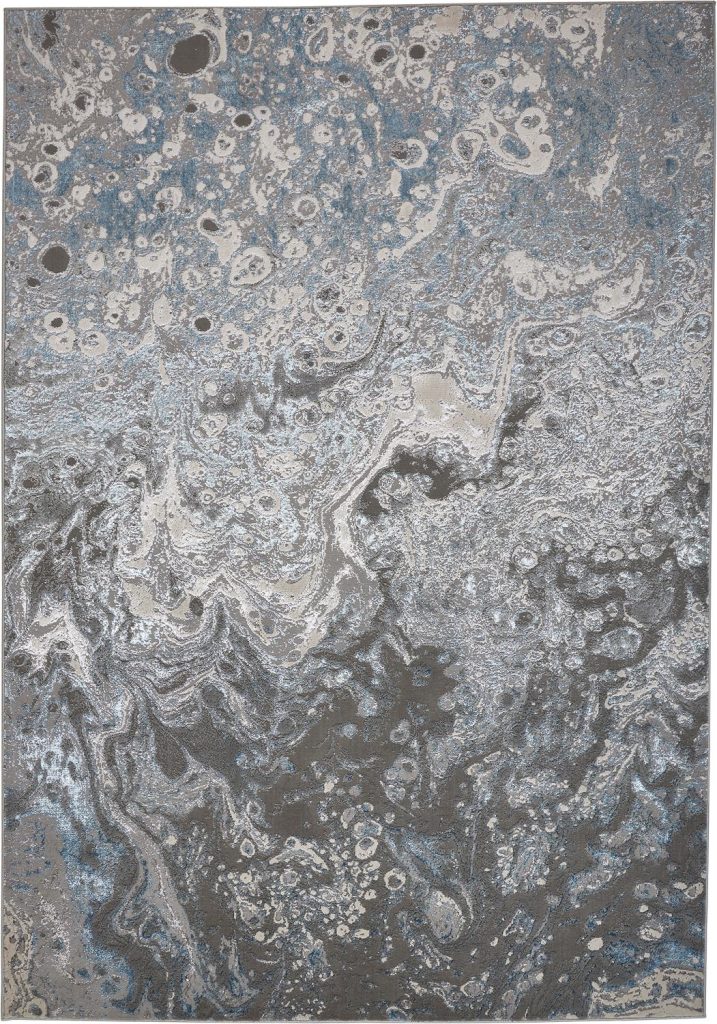 Azure Modern Watercolor, Ivory/Gray/Blue