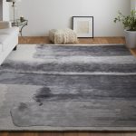 Anya Transitional Abstract, Gray/Blue/Ivory