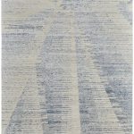 Brighton Modern Abstract, Ivory/Blue/Silver