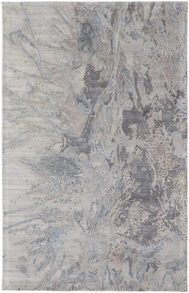 Zarah Modern Watercolor, Gray/Tan/Blue