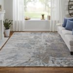 Zarah Modern Watercolor, Gray/Tan/Blue