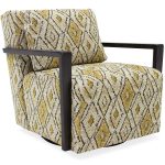 Creighton Exposed Wood Swivel Chair