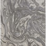 Prasad Modern Watercolor, Gray/Ivory/Silver