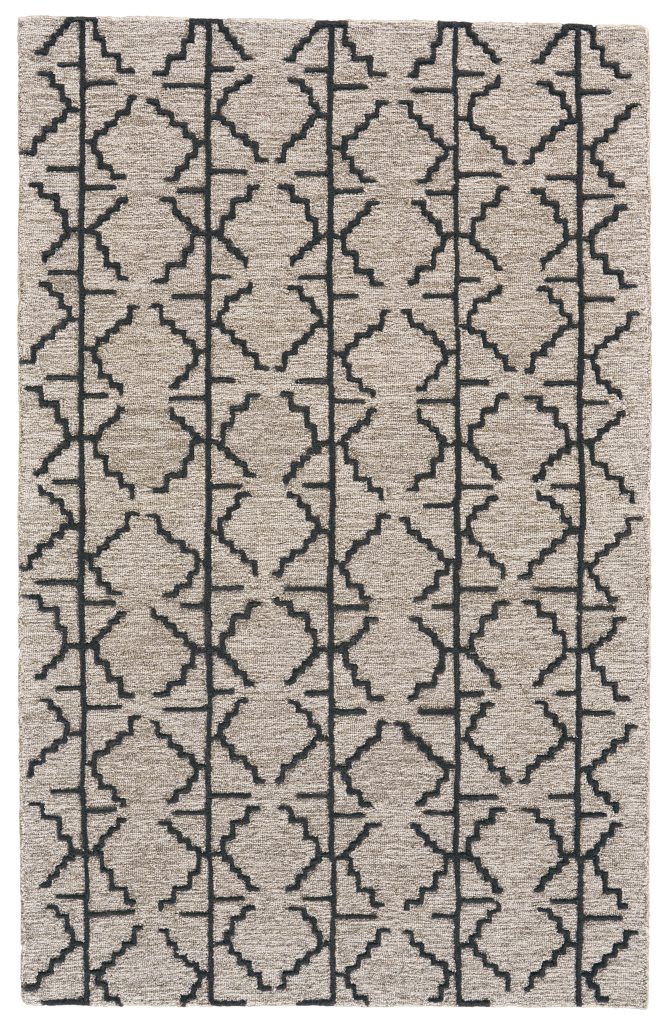 Enzo Transitional Geometric, Black/Taupe/Gray