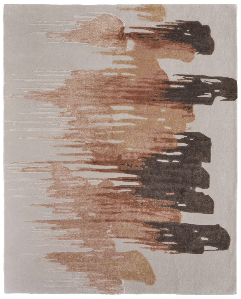 Anya Transitional Abstract, Red/Brown/Orange