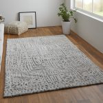 Colton Modern Abstract, Gray/Silver