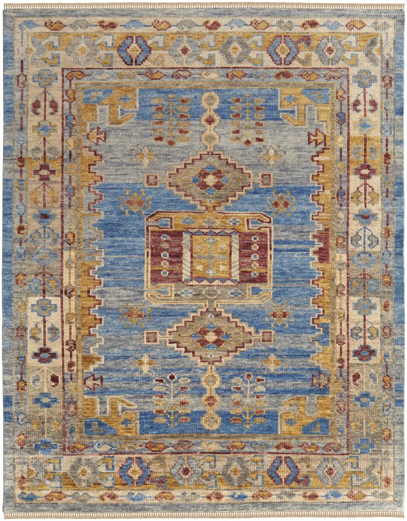 Fillmore Traditional Geometric, Blue/Yellow/Red