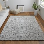 Colton Modern Abstract, Gray/Silver