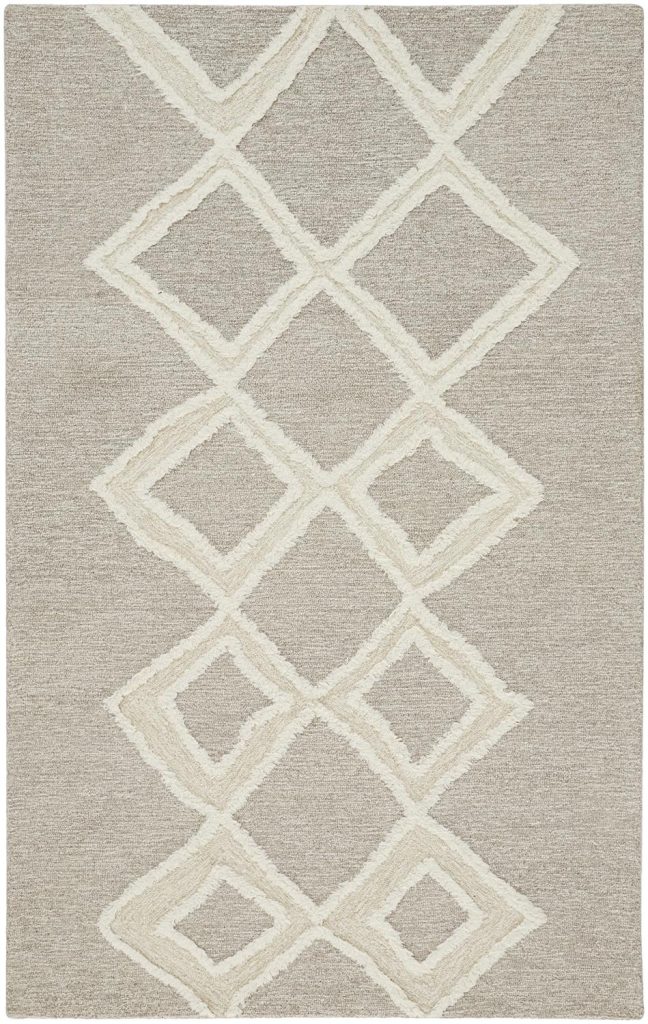 Anica Transitional Geometric, Gray/Ivory