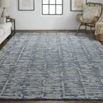 Berwyn Modern Abstract, Blue/Silver/Gray