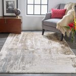 Parker Transitional Abstract, Tan/Ivory/Gray