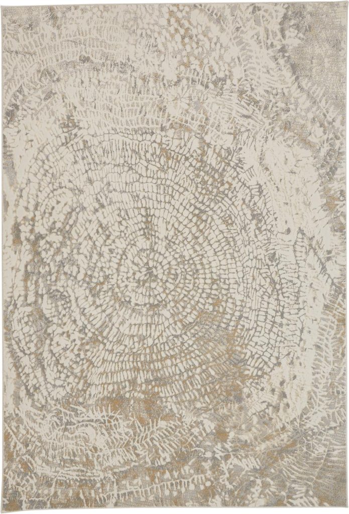 Parker Transitional Abstract, Ivory/Tan/Gray