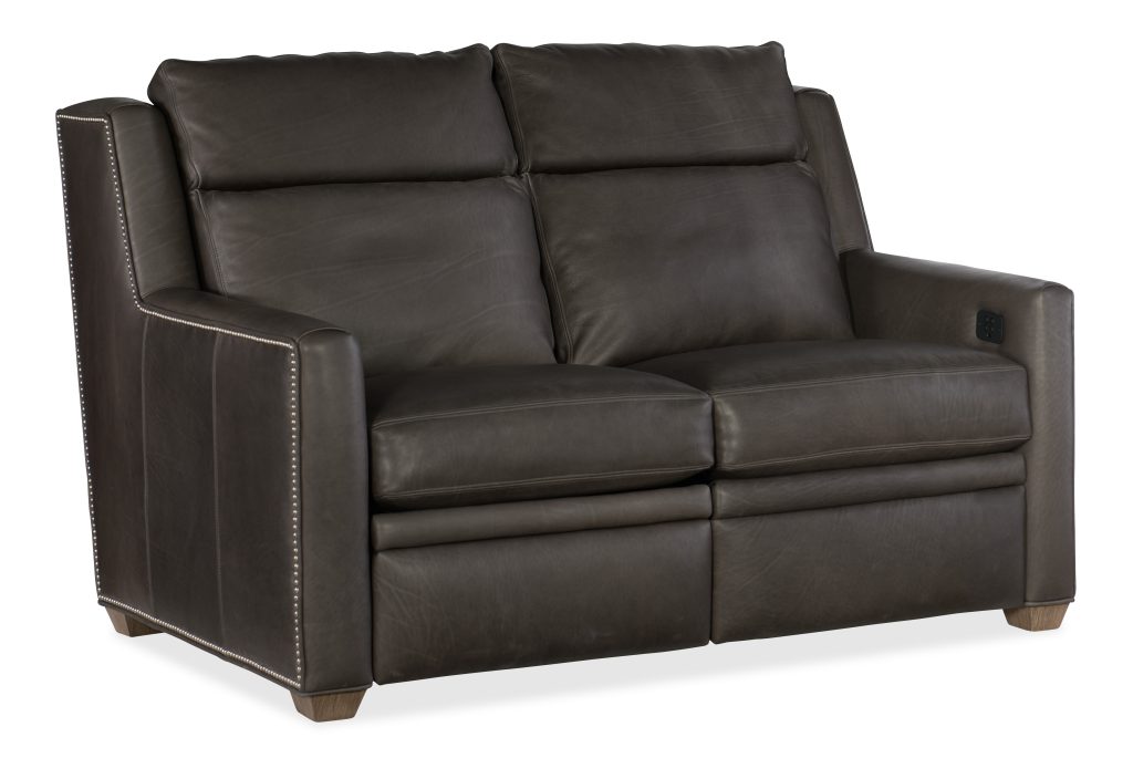 Revelin Reclining Loveseat with Power Headrest - Two Piece Back