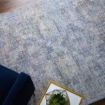 Caldwell Transitional Distressed, Blue/Ivory